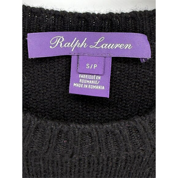 Ralph Lauren Purple Label Cashmere Safari Bear Sweater Knit Black S - Picture 3 of 8
